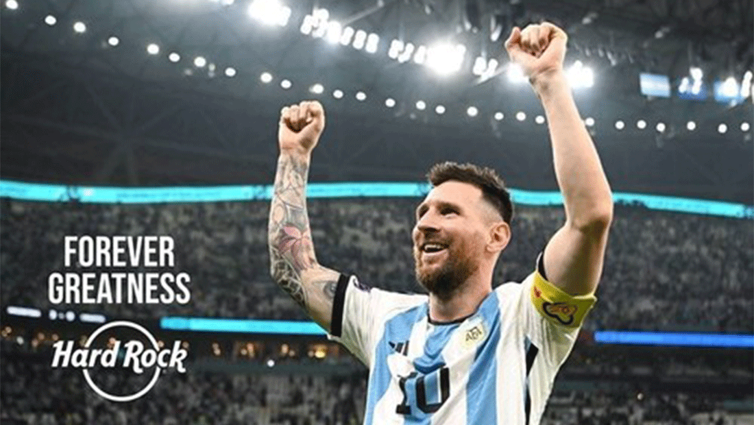Το Hard Rock Cafe γιορτάζει τη νίκη του Lionel Messi στο μουντιάλ